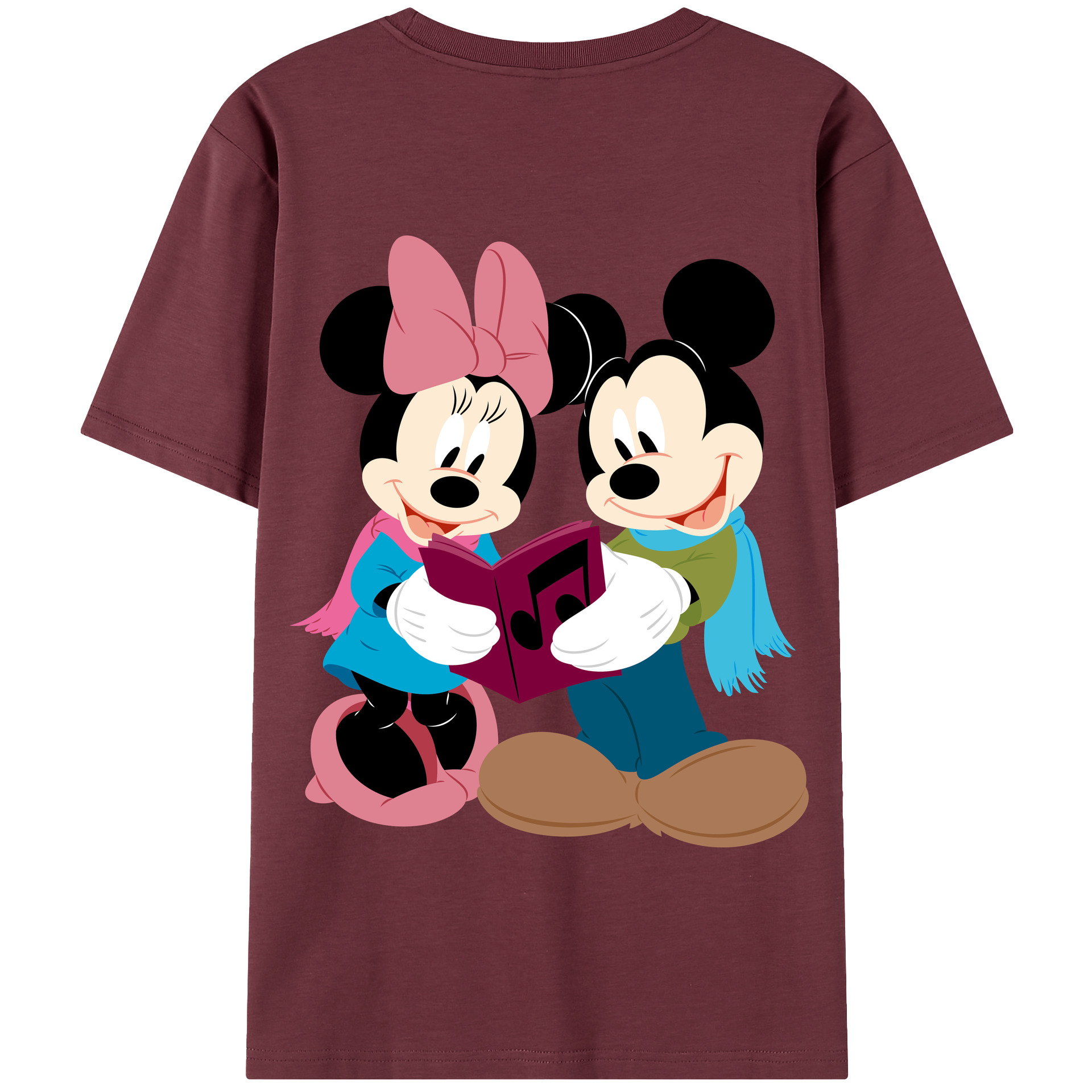 （画像用） ミッキーマウス Mickey Mouse 綿100％半袖Tシャツ（背面プリント）